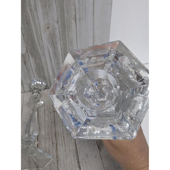 Bohemia Imperial Crystal Candle Holders Lead Czech Republic Set of 2 - Picture 5 of 5